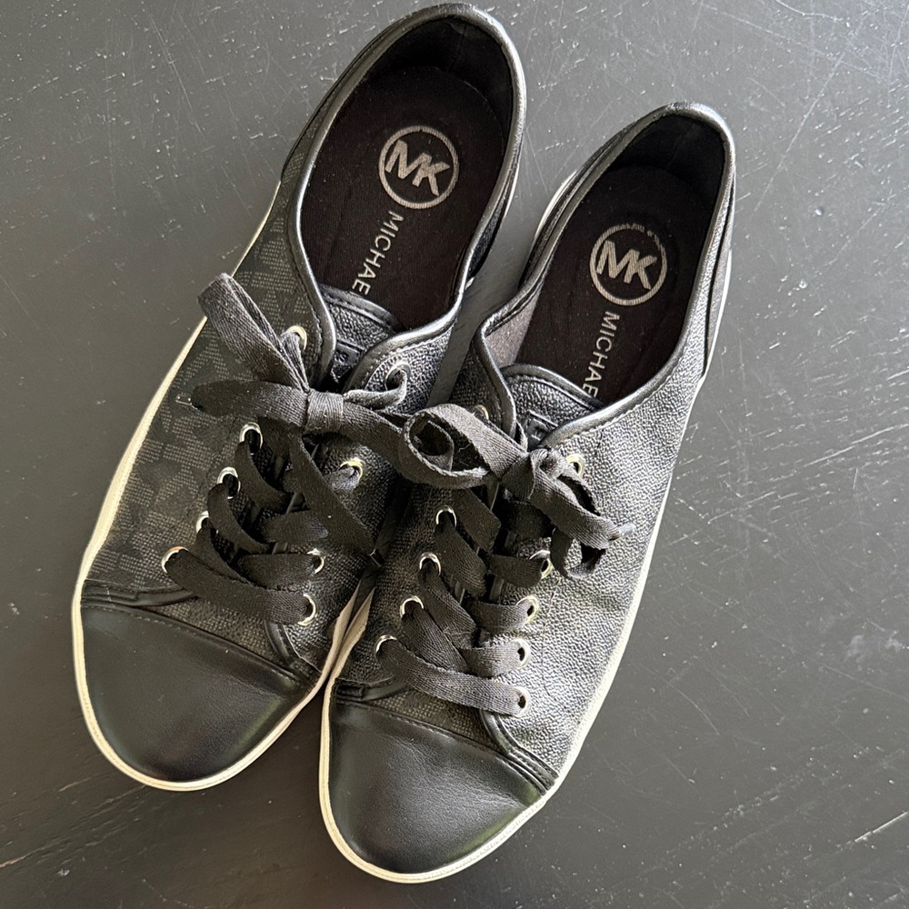 Michael Kors Black Leather Women’s Sneakers